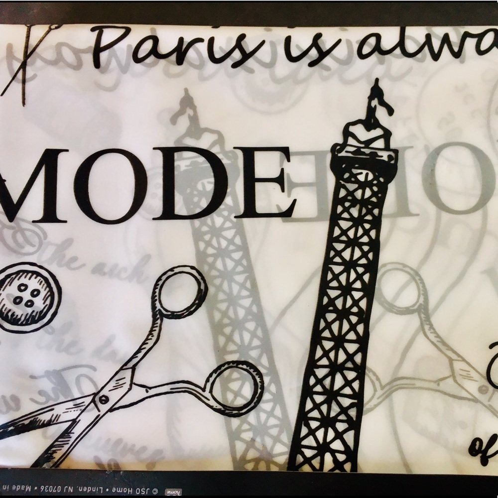 Black Paris Peva Shower Curtain French Pastries - Picture 6 of 14